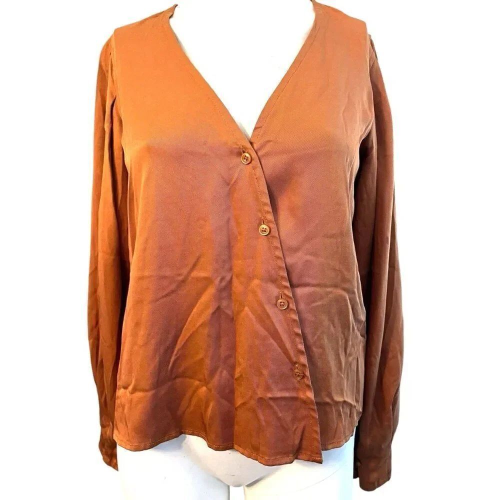 Thakoon Collective Ladies Size 2 Gold Button Detail Blouse Business Designer Top